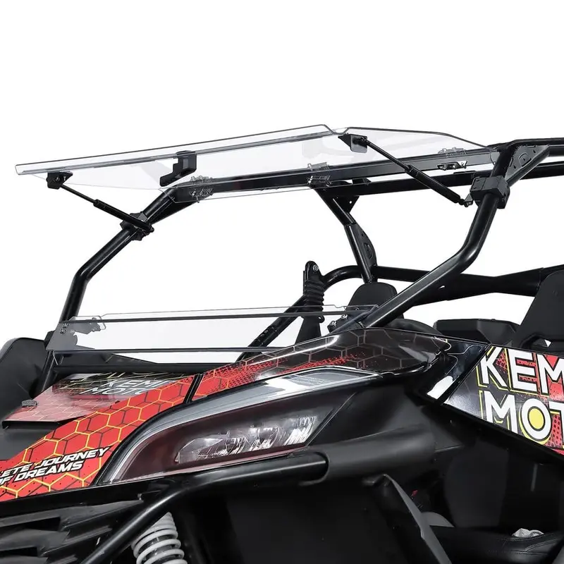 Kemimoto Cf Moto Zforce 950 3-In-1 Folding Half Flip Windshield 1