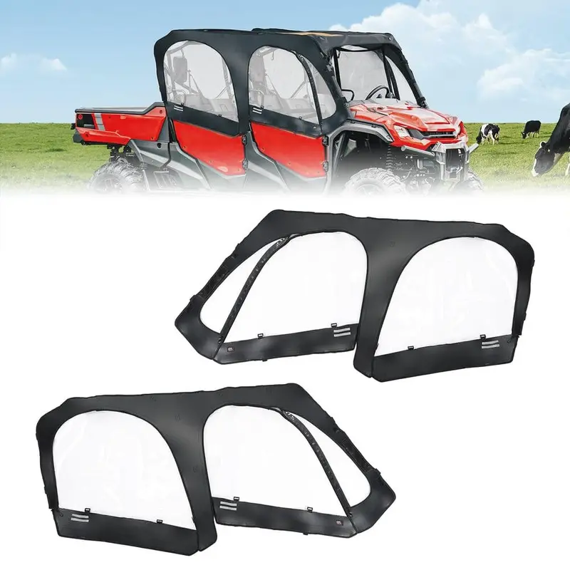 Kemimoto Honda Pioneer 1000-6 Soft Upper Door Cab Enclosure Set 1