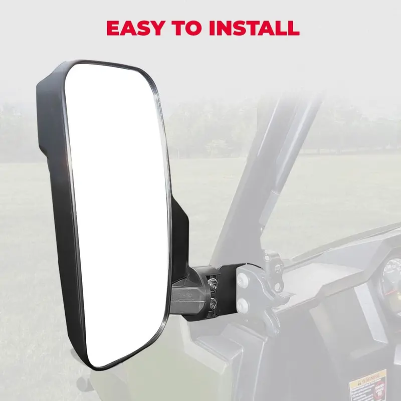 Kemimoto Polaris Ranger 570 10" Large Utv Side Mirrors W/ Pro Fit Cage 1