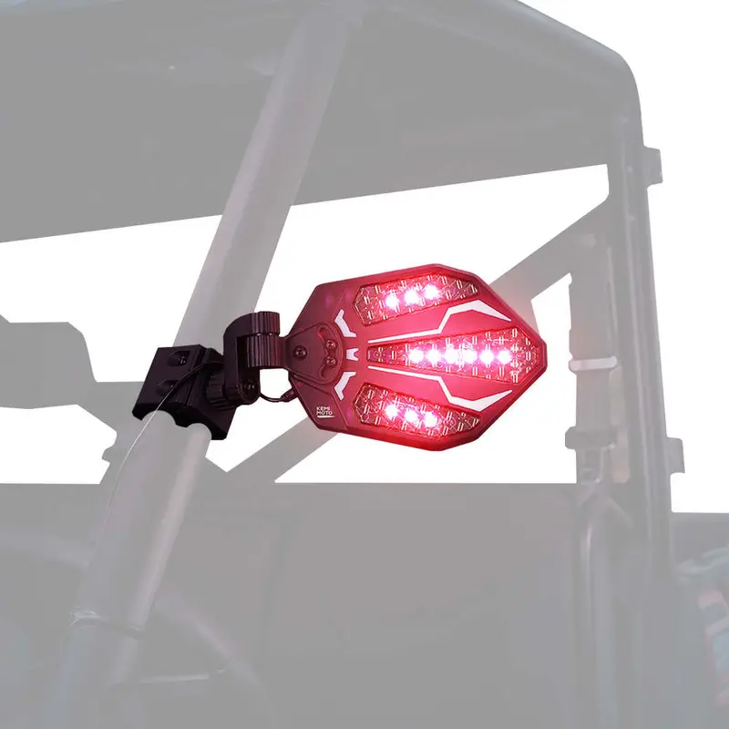 Kemimoto Polaris Ranger Utv Pro-Fit Rgb Side Mirrors With Lights 1
