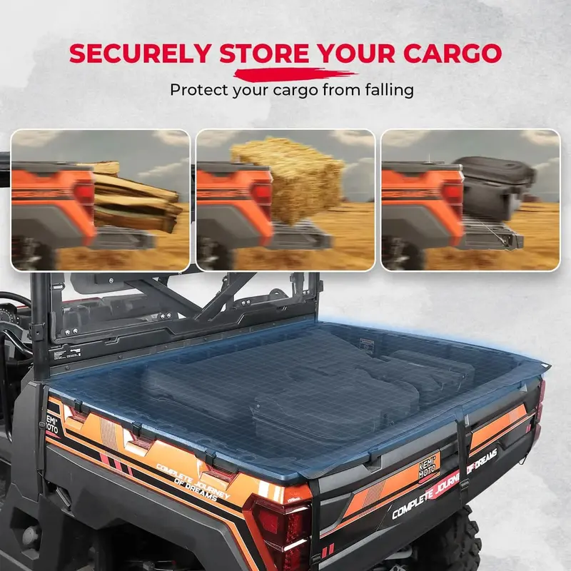 Kemimoto Polaris Ranger Xp 1000 Crew Utv Cargo Bed Cover 2