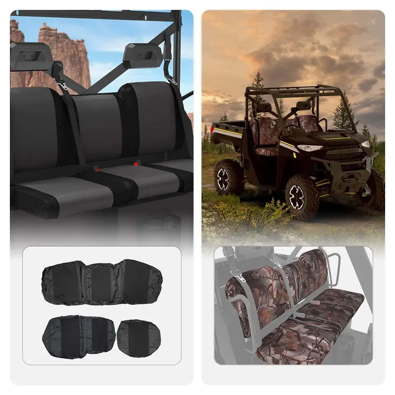 Kemimoto Polaris Ranger Xp 1000 Waterproof Seat Cover & Camouflage Seat Cover 1