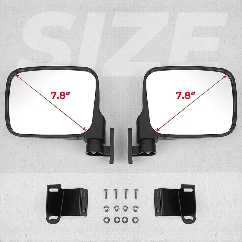 Kemimoto Polaris Ranger Xp 900 7.8" Rear View Side Mirrors 1