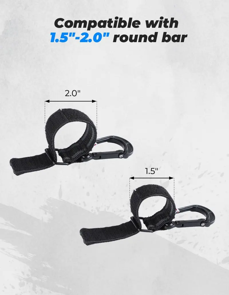 Kemimoto Polaris Rzr 1.5" -2.0" Roll Bar Utv Helmet Hanger Hook - 2 Pcs 2