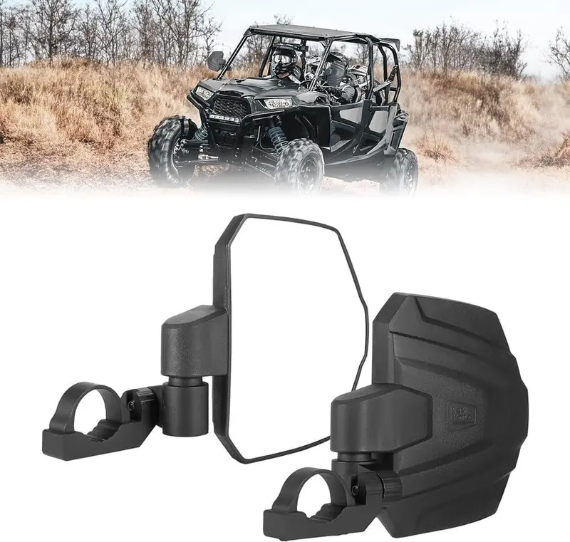 Kemimoto Polaris Rzr Pro R 1.65"-2" Utv Universal Large Side View Mirrors Roll Bar 1