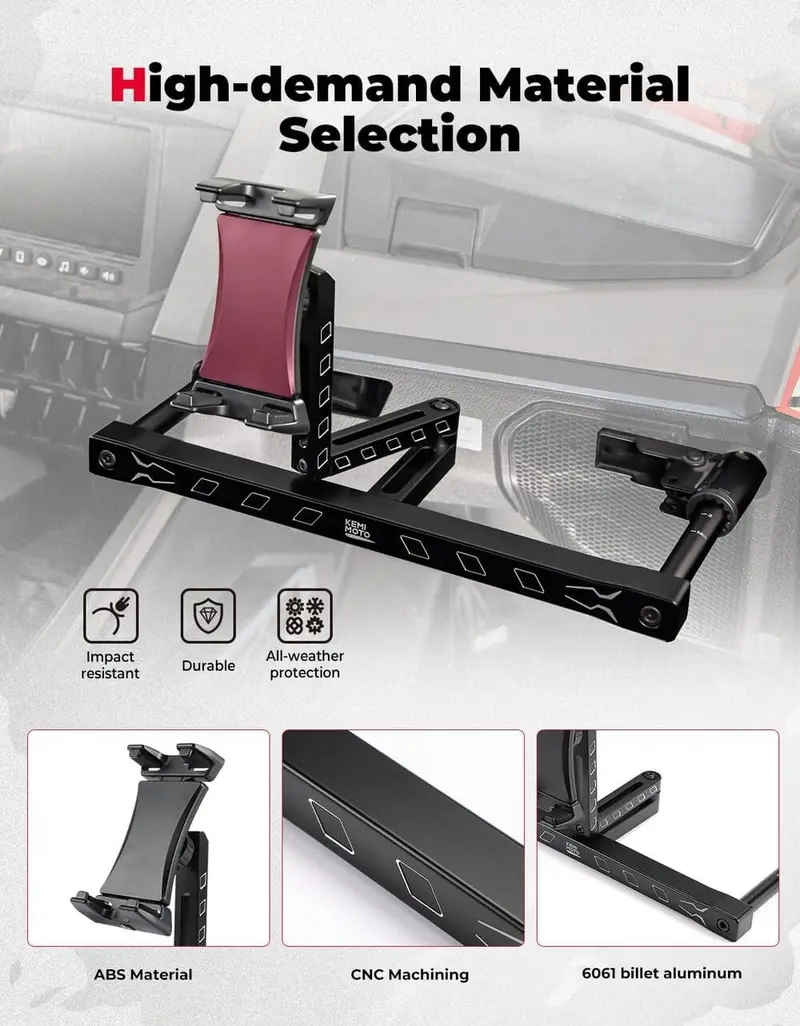 Kemimoto Polaris Rzr Pro Xp Electronic Device Mounts With Grab Bar 2