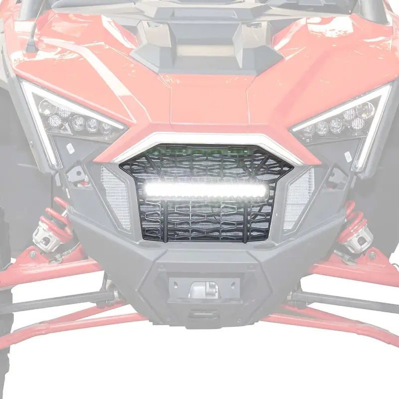 Kemimoto Polaris Rzr Pro Xp Front Mesh Grill W/ Led Light Bar 1