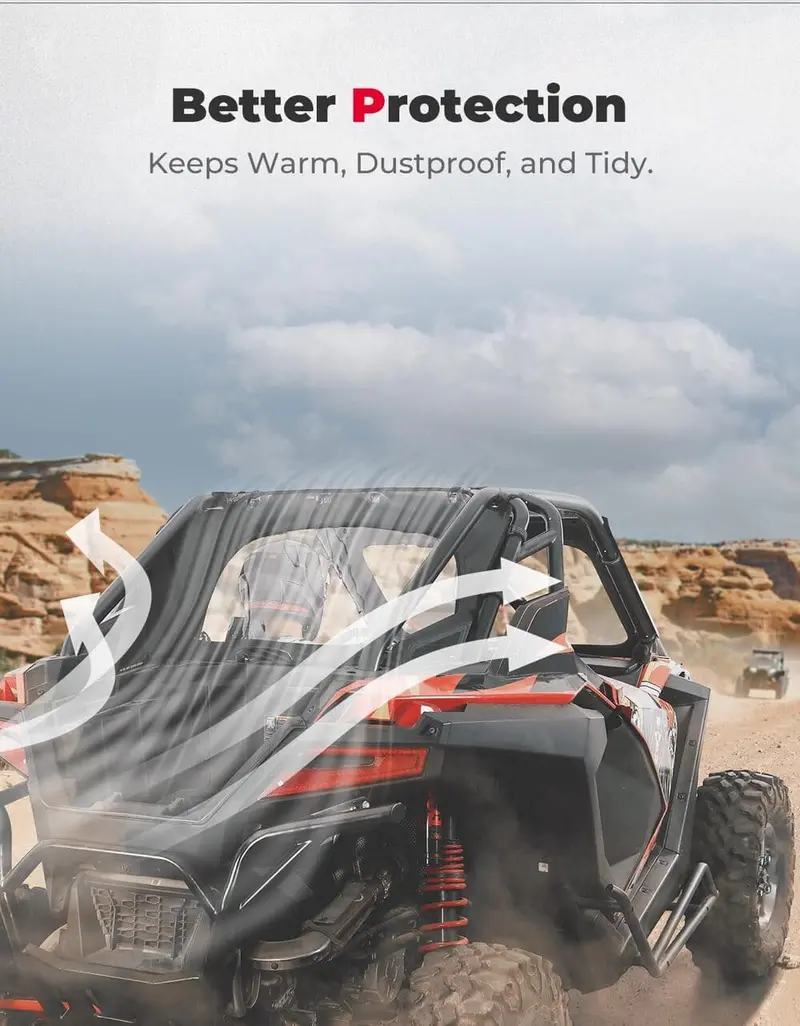 Kemimoto Polaris Rzr Pro Xp Utv Soft Rear Windshield 2