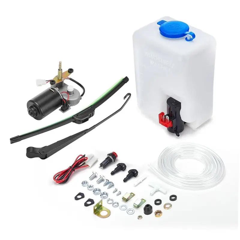 Kemimoto Polaris Rzr/Ranger 12V Electric Windshield Wiper Washer Kit 1