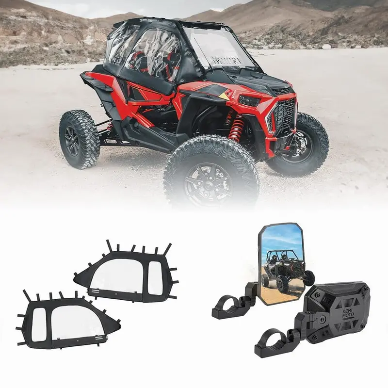 Kemimoto Polaris Rzr Xp 1000 2 Soft Upper Doors Side Mirrors 1