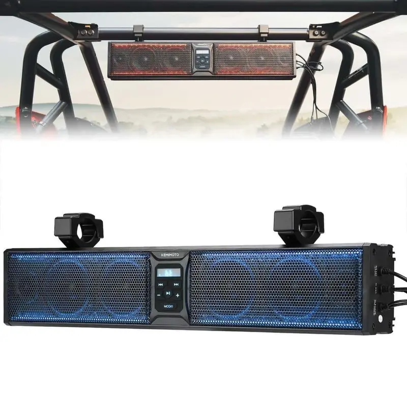 Kemimoto Polaris Rzr Xp 1000 6 Speaker 26" Rgb Bluetooth Sound Bar 1