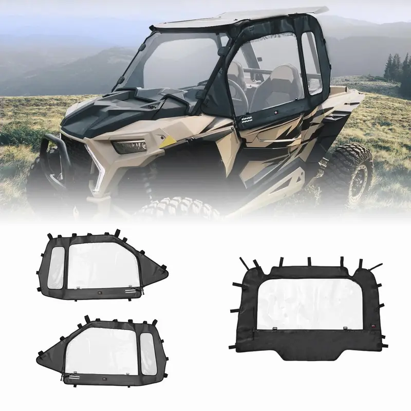 Kemimoto Polaris Rzr Xp 1000 Cab Enclosures & Soft Rear Windshield 1