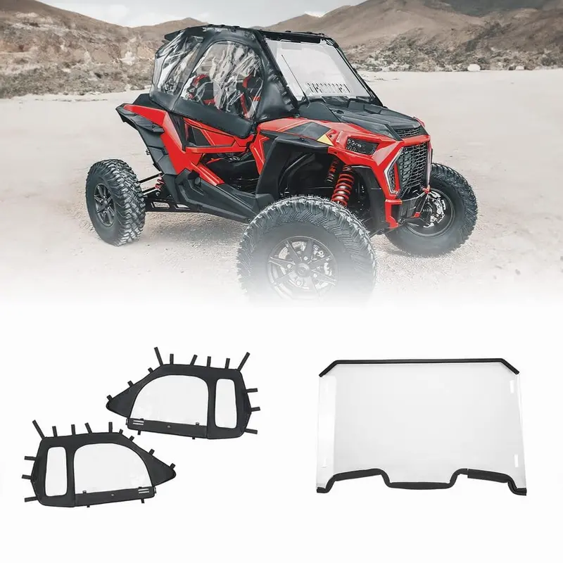 Kemimoto Polaris Rzr Xp 1000 Cab Enclosures Soft Upper Doors & Front Windshield 1