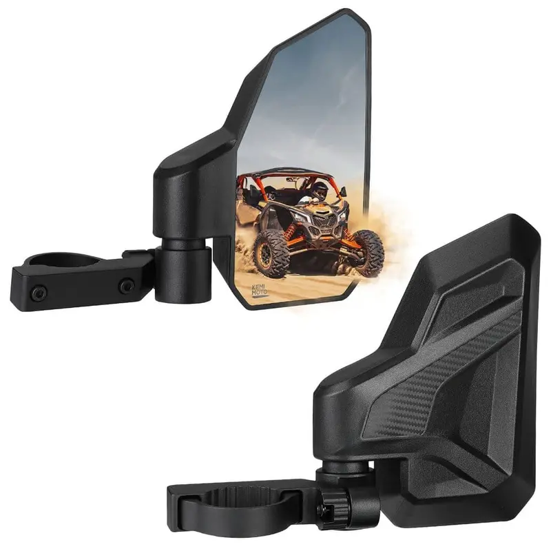 Kemimoto Polaris Rzr Xp 1000 Fit 1.6"-2" Roll Bar Utv Side Mirrors W/ Windshield 1