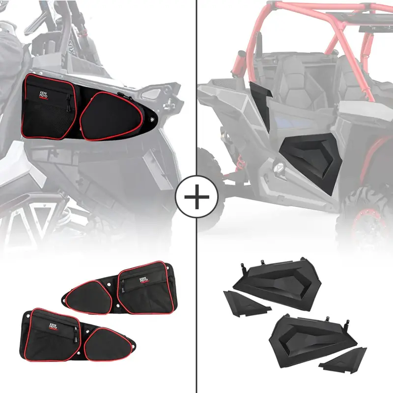 Kemimoto Polaris Rzr Xp 1000 Front Side Door Bags & Lower Half Door Inserts Panels 1