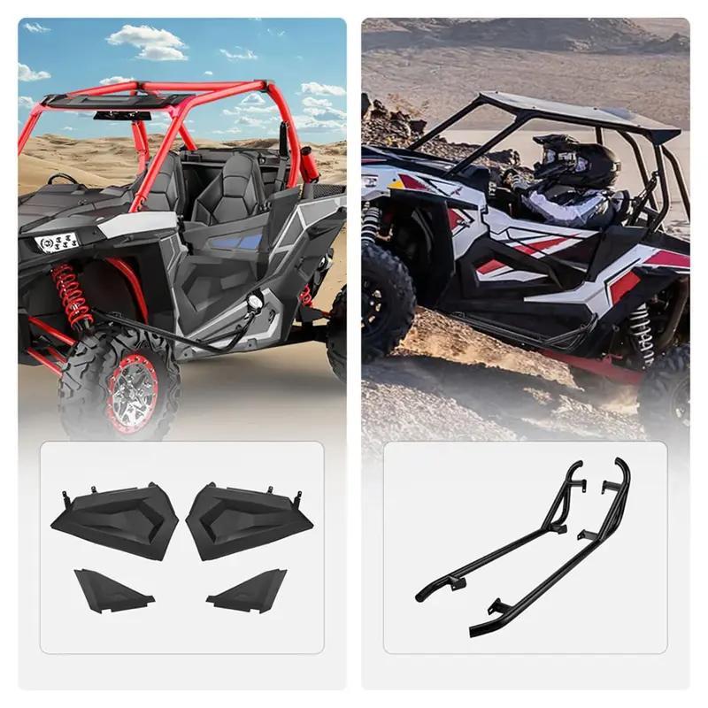 Kemimoto Polaris Rzr Xp 1000 Lower Half Door Inserts Panels & Nerf Bars Rock Sliders 1