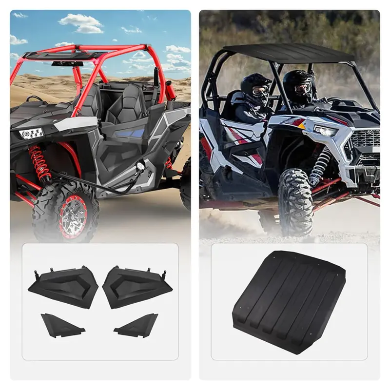 Kemimoto Polaris Rzr Xp 1000 Lower Half Doors & Hard Plastic Roof 1