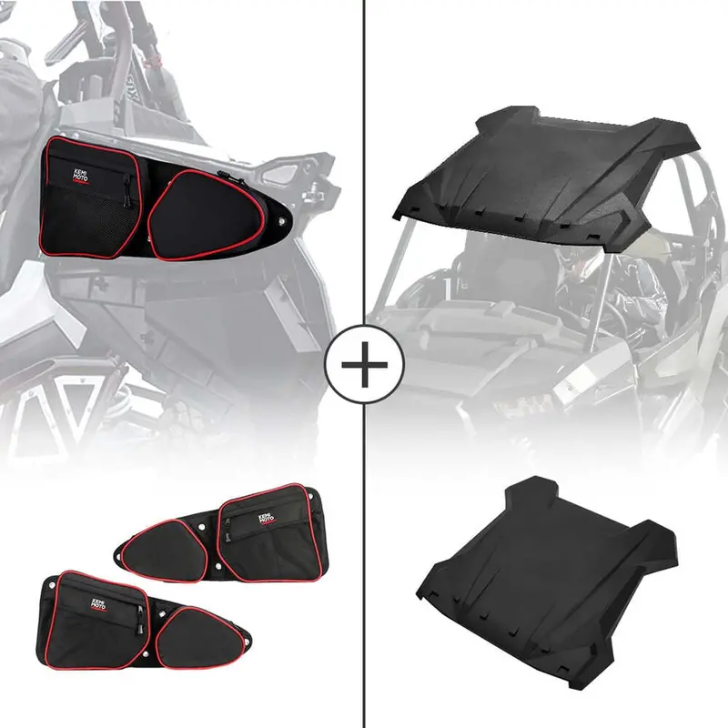 Kemimoto Polaris Rzr Xp 1000 Sport Roof Top & Front Side Door Bags 1