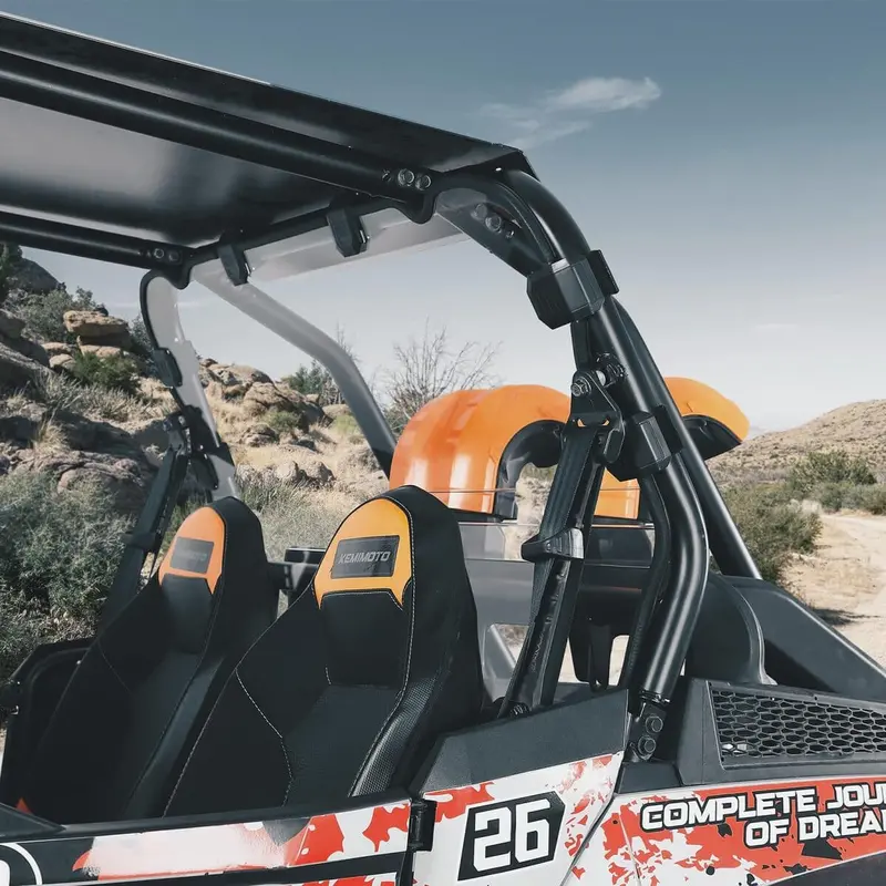 Kemimoto Polaris Rzr Xp 4 1000 Heavy Duty Rear Windshield - 4 Seater 2