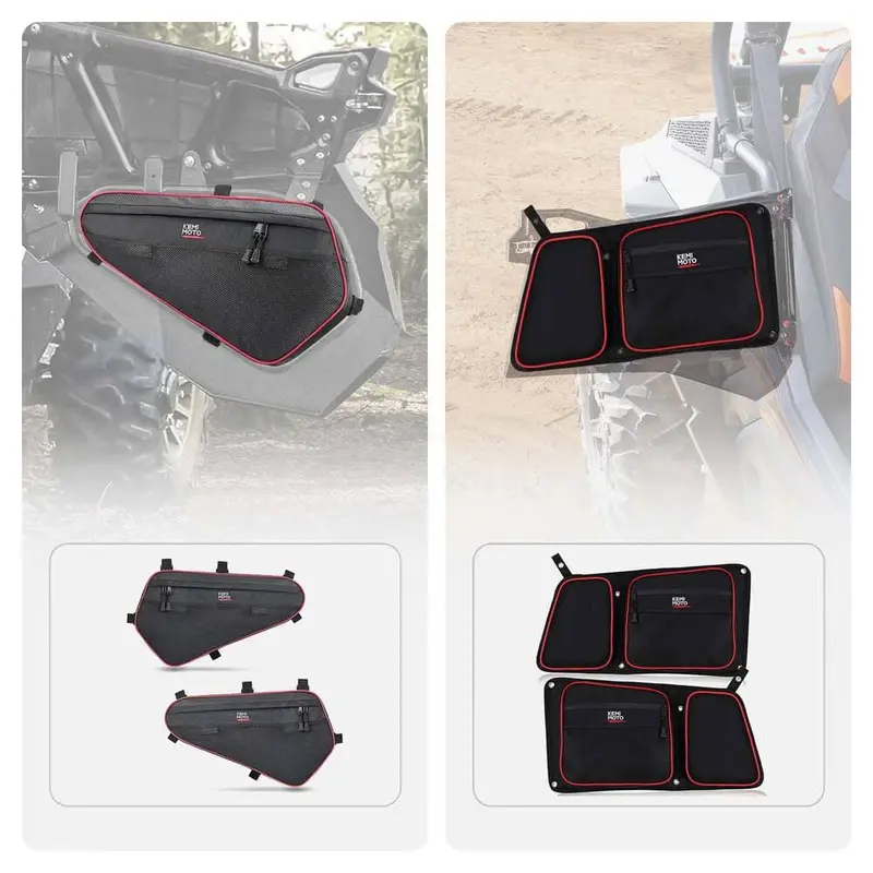 Kemimoto Polaris Rzr Xp 4 1000 Lower Door Storage Bag & Rear Side Door Bags 1