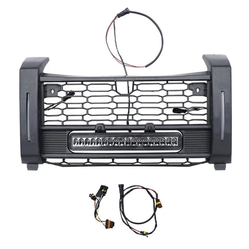Kemimoto Polaris Xpedition Adv Front Mesh Grill W/ Accent Light 1