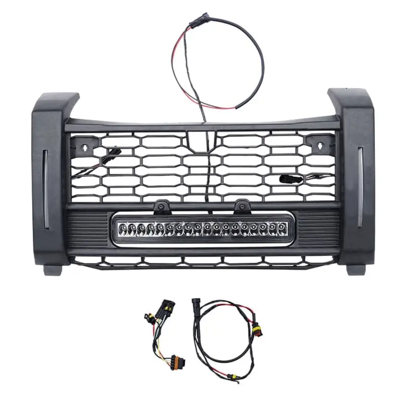 Kemimoto Polaris Xpedition Adv Front Mesh Grill W/ Accent Light 1