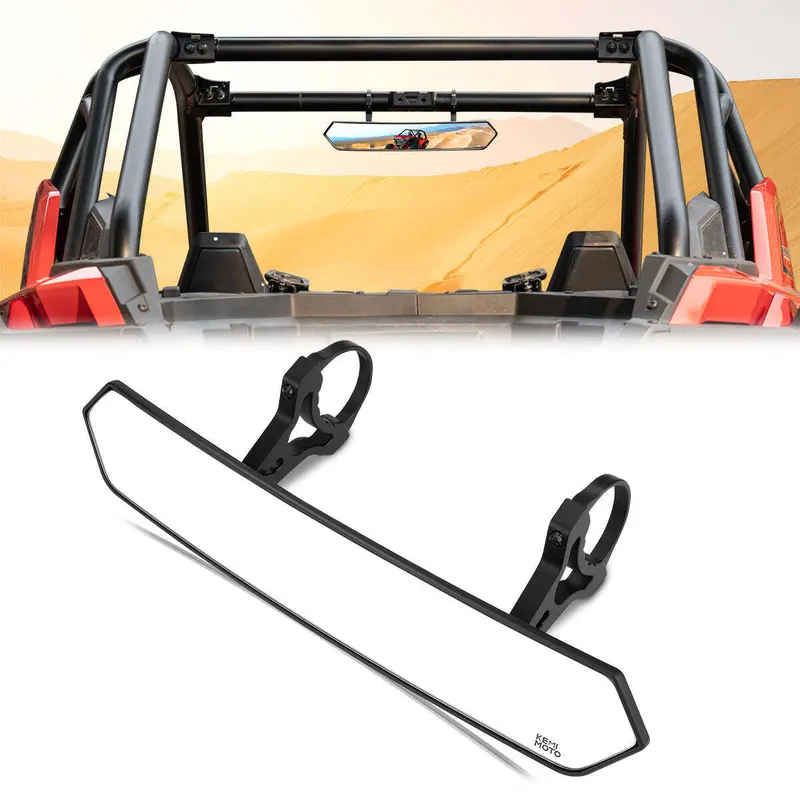 Kemimoto Rear View Mirror & Side View Mirrors Fit 1.75"/2.0" Roll Bar 2