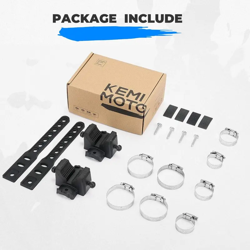 Kemimoto Universal 0.75-2.25" Roll Bars Type B Rubber Tool Clamp 2