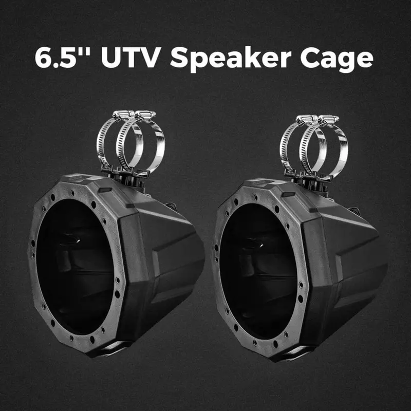 Kemimoto Universal 6.5" Speaker Cage Swivel Pods W/ 1.75 To 2" Mounting Clamps 2