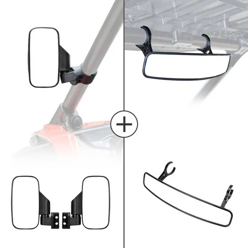 Kemimoto Utv 1.75"/2" Side View Mirror & Rearview Mirrors 1