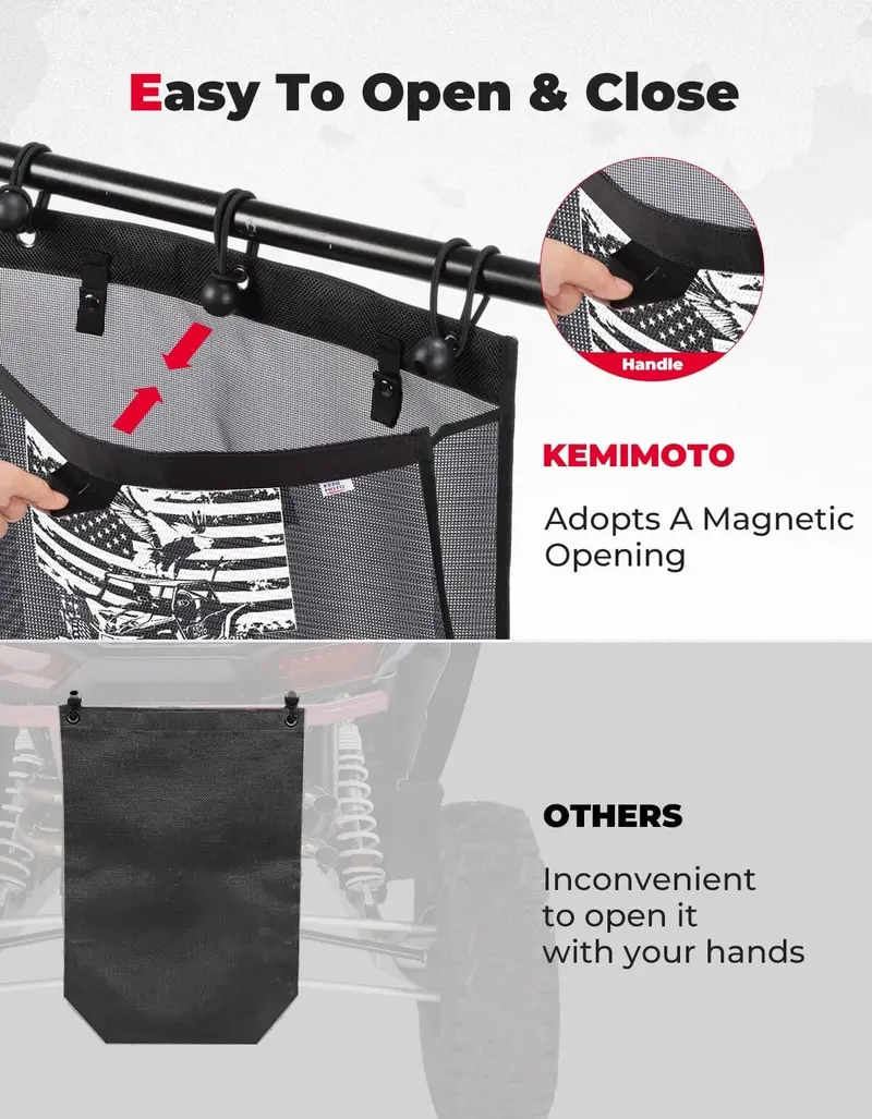 Kemimoto Utv Golf Universal Trash Sack Mesh Bag 3