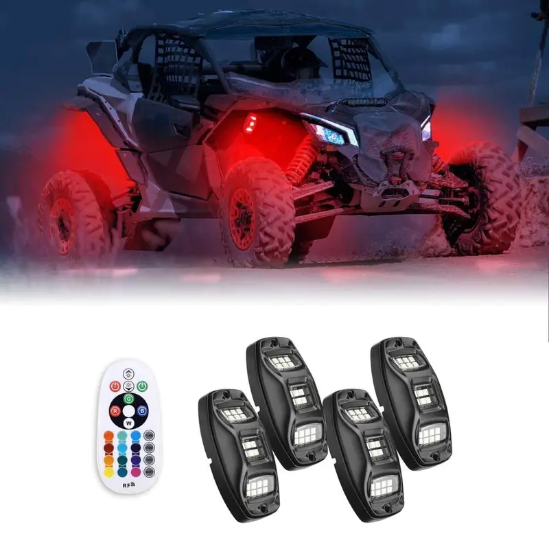 Kemimoto Utv Universal 8 Pods Rgb Rock Light Kit 3