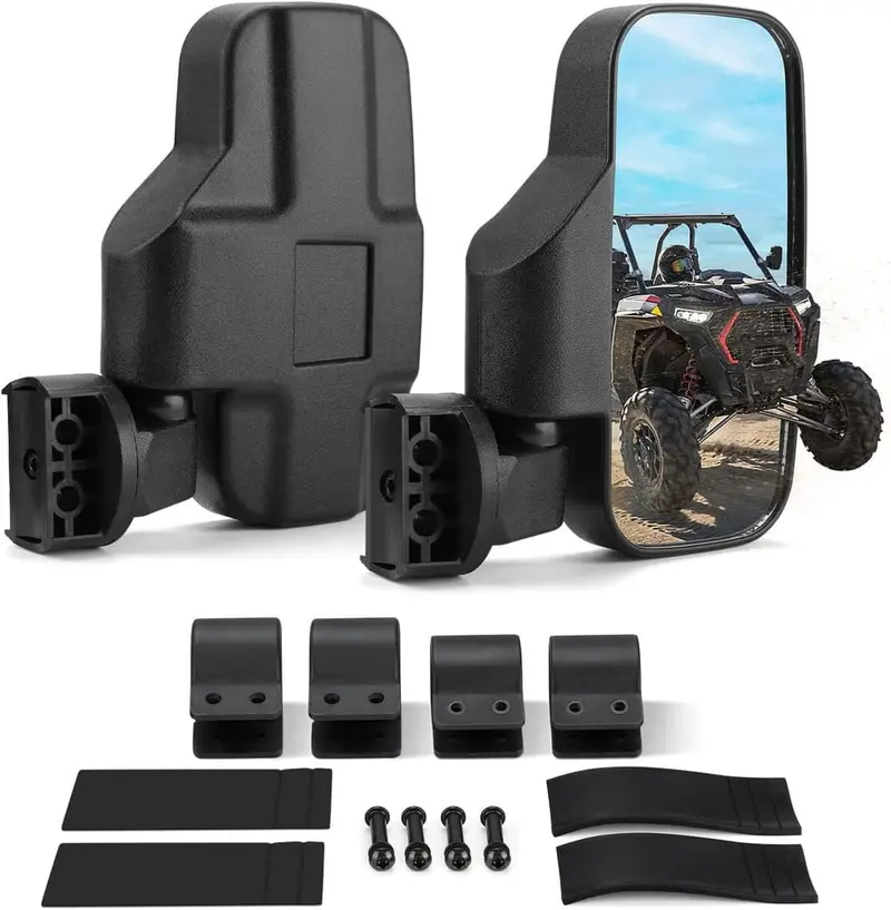 Kemimoto Yamaha Rhino Utv 1.75" - 2" Side View High Impact Convex Mirror 1