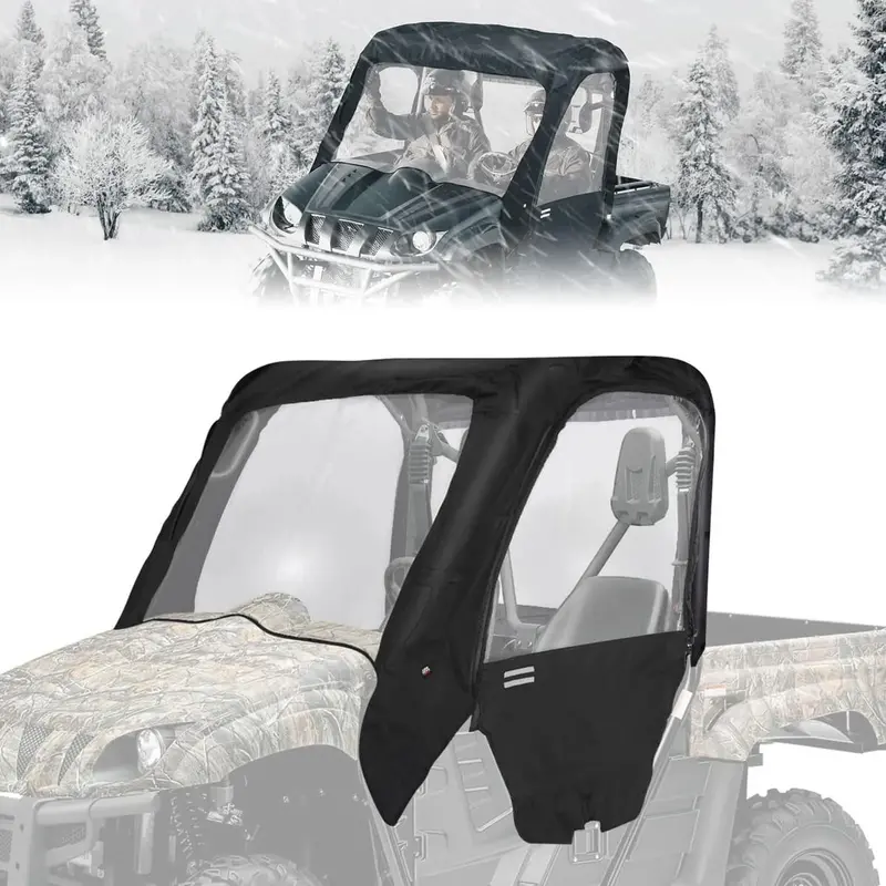 Kemimoto Yamaha Rhino Utv Cab Enclosure Heavy-Duty 900D W/ Half Doors 1