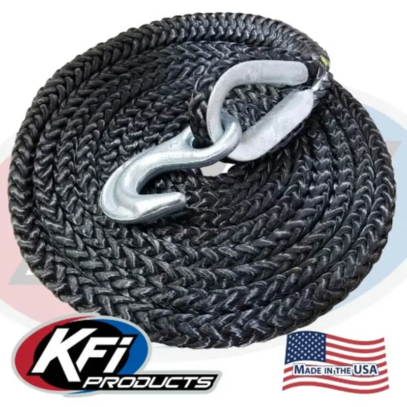 Kfi 12' Utv Black Tigertail Rope 1