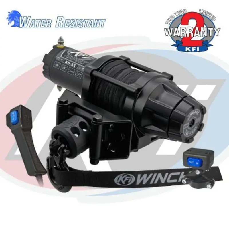 Kfi 50' Synthetic Cable 3500 Lbs Assault Winch 1