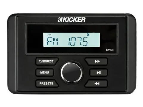 Kicker Kmc3 Bluetooth Marine Media Center 1