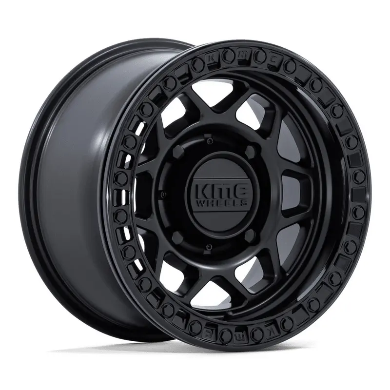 Kmc Impact Utv Beadlock Wheels - Matte Black W/ Gloss Black Rg 1