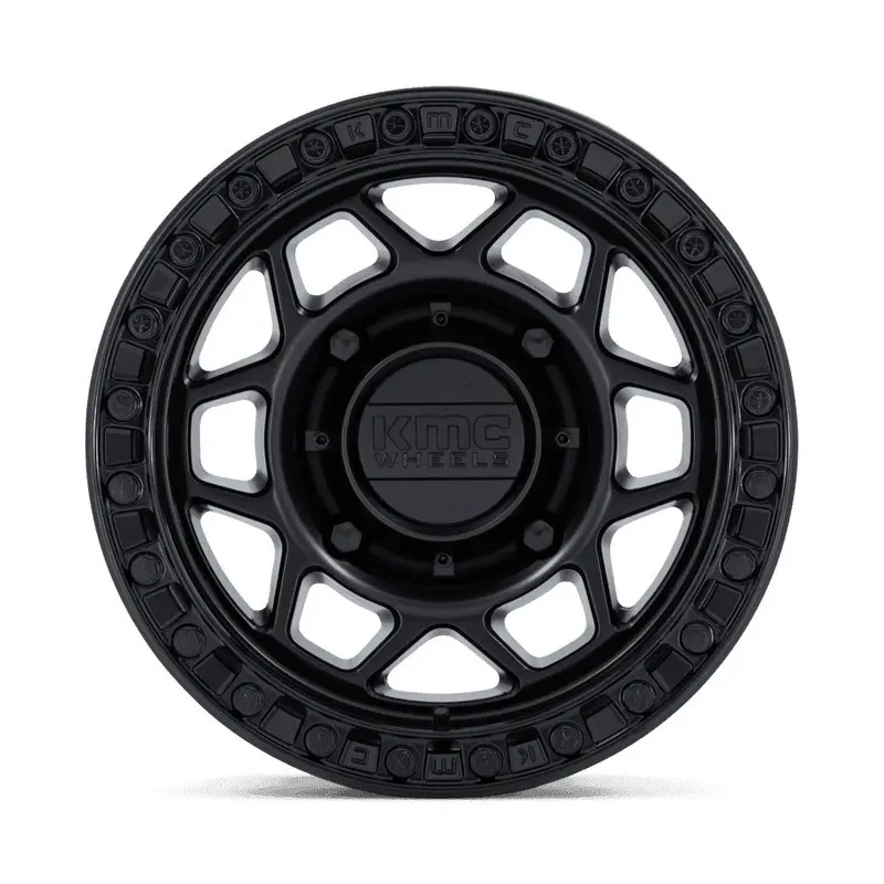 Kmc Impact Utv Beadlock Wheels - Matte Black W/ Gloss Black Rg 3