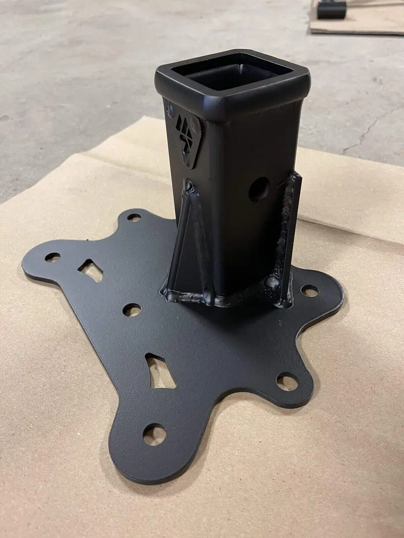L&W Fab Polaris Rzr Turbo S Receiver Hitch Plate For Bumper 1