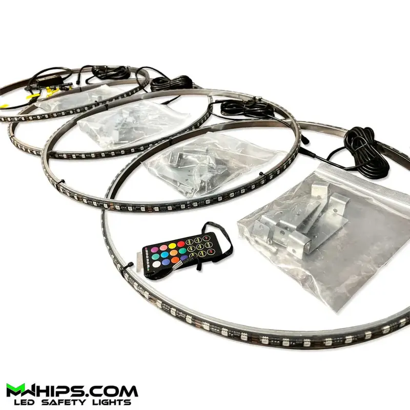 M Whips 12" Rgb Led Wheel Ring Light Kit 2