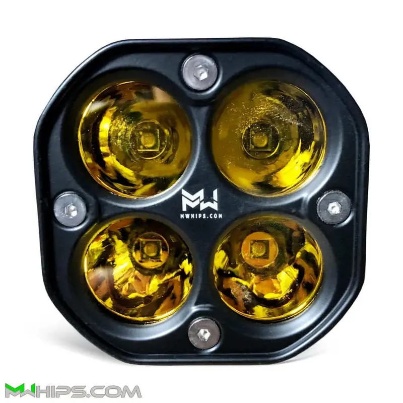 M Whips 3" 40W 3400L Single Amber Spot Light 1