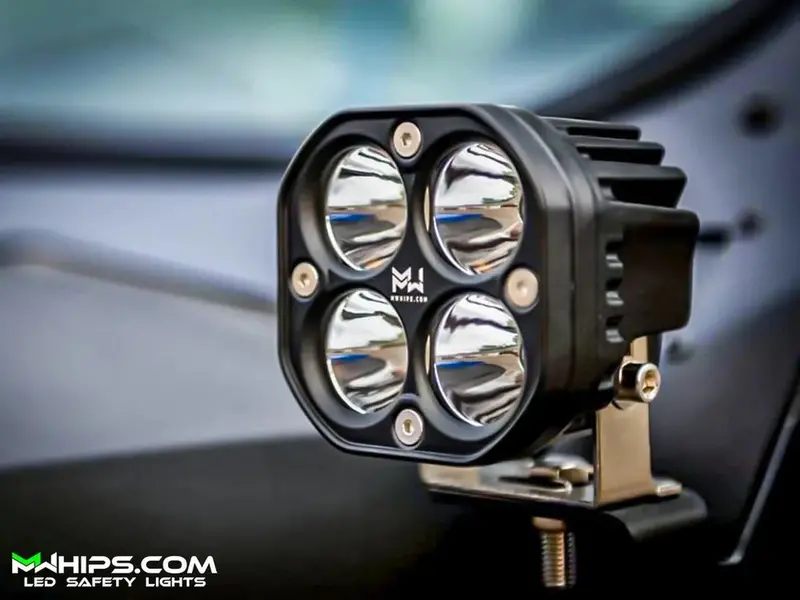 M Whips 3" White Spot Light - Pair 1