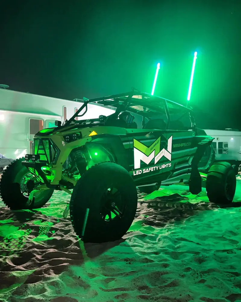 M Whips Color Changing Rgb Led Whip & Rock Combo Kit 3