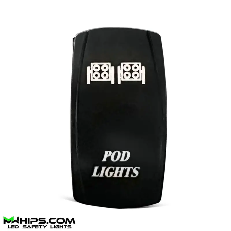 M Whips Dual Blue Led 5 Pin On/Off Rocker Switch - Pod Lights 1