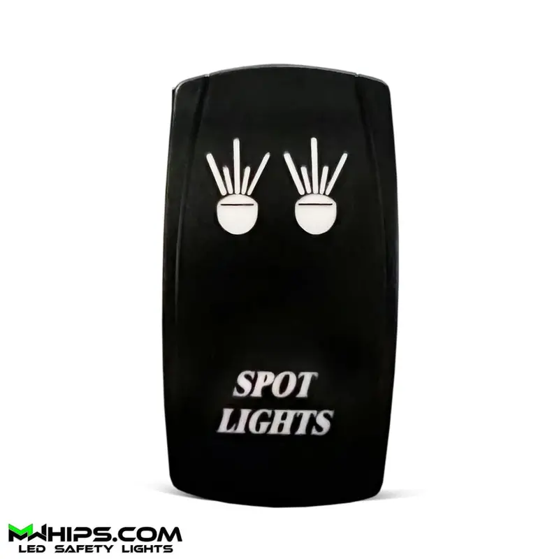 M Whips Dual Blue Led 5 Pin On/Off Rocker Switch - Spot Lights 1