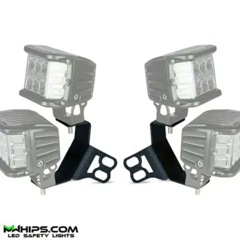M Whips Polaris Rzr A-Pillar Dual Pod Mounting Brackets - Pair 1