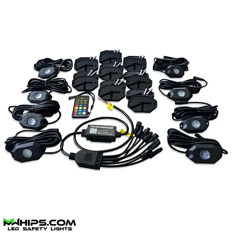 M Whips T2 Bluetooth Rgb Rock Kit - 8 Pods 1
