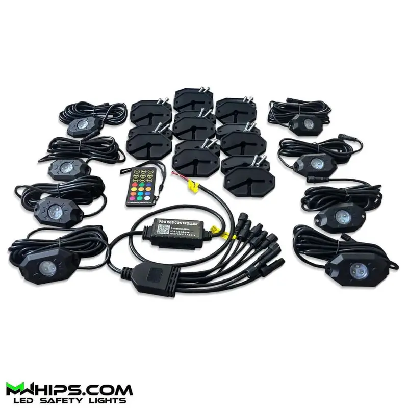 M Whips T2 Rgb/Rgbw Bluetooth Chasing Rock Light Kit 1