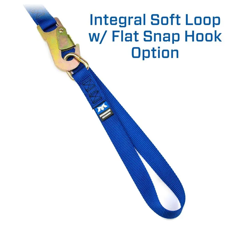 Mac's Tie Downs 1" Motorcycle Ratchet Tie-Down Pack With Integrated Soft Loops, Flat Snap Hooks 3